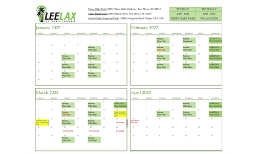 Lee Lax 2022 Calendar