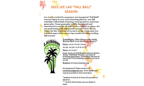 Lee Lax Fall Ball 2022